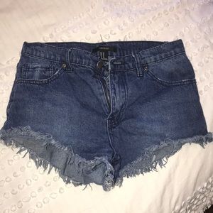 Forever 21 high waisted denim shorts. Super cute! Barely worn!